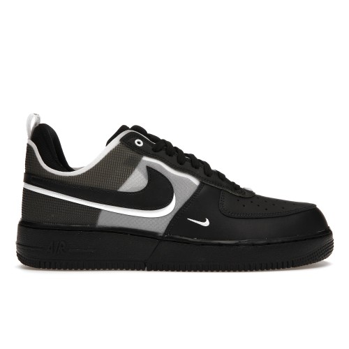 Кроссы Nike Air Force 1 Low React Black White - мужская сетка размеров