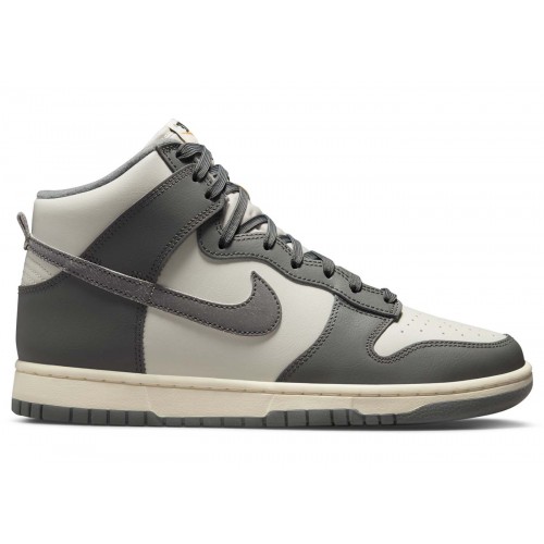 Кроссы Nike Dunk High Vintage Light Bone Grey - мужская сетка размеров