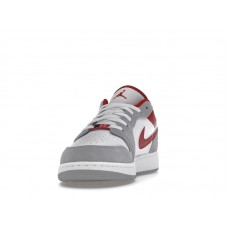 Подростковые Jordan 1 Low SE Smoke Grey Gym Red (GS)