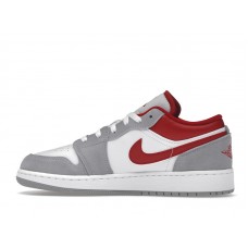 Подростковые Jordan 1 Low SE Smoke Grey Gym Red (GS)