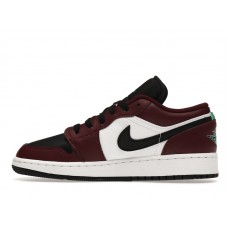 Подростковые Jordan 1 Low SE Dark Beetroot Roma Green (GS)