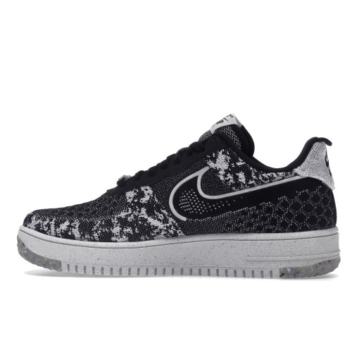 Кроссы Nike Air Force 1 Low Crater Flyknit Black White Melange - мужская сетка размеров