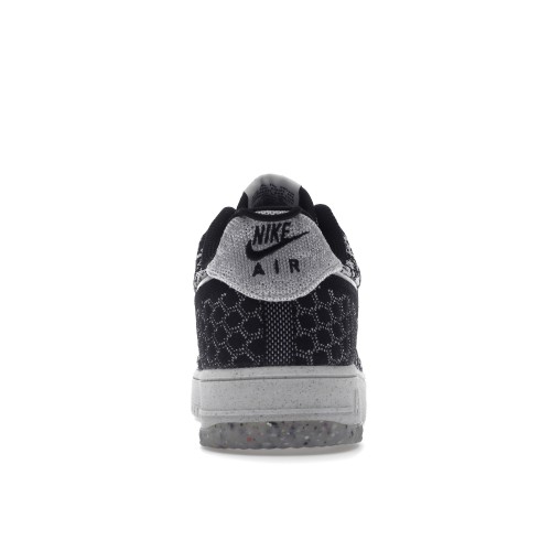 Кроссы Nike Air Force 1 Low Crater Flyknit Black White Melange - мужская сетка размеров