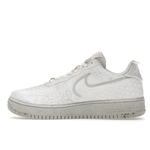 Кроссы Nike Air Force 1 Low Crater Flyknit White Platinum Tint - мужская сетка размеров