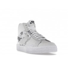 Кроссовки Nike SB Zoom Blazer Mid Premium Floral White Grey