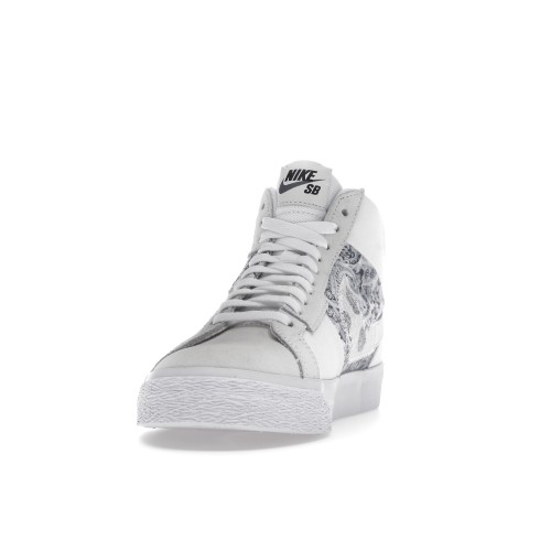 Кроссы Nike SB Zoom Blazer Mid Premium Floral White Grey - мужская сетка размеров