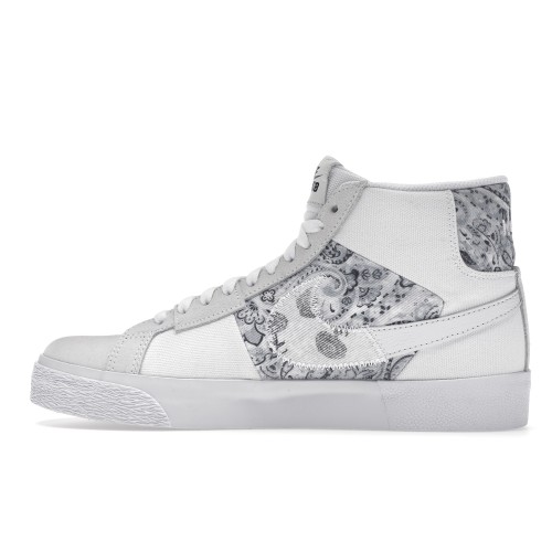 Кроссы Nike SB Zoom Blazer Mid Premium Floral White Grey - мужская сетка размеров