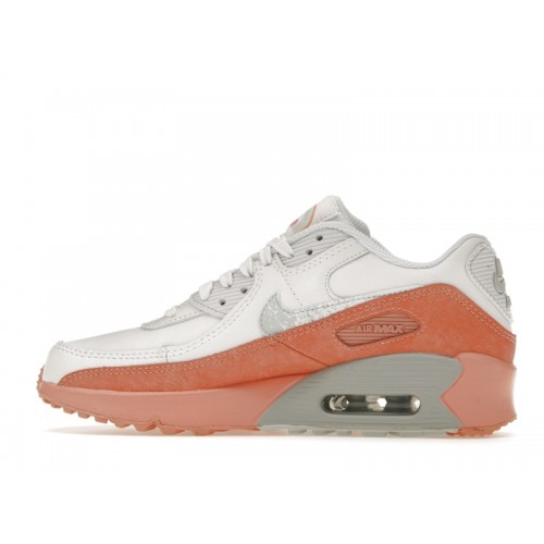 Nike Air Max 90 Leather SE GS White Light Madder Root - подростковая сетка размеров
