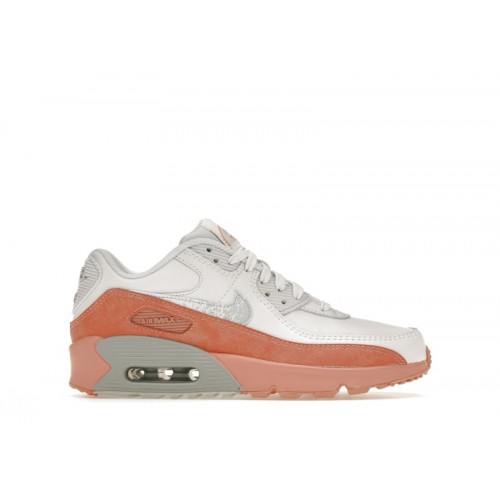 Nike Air Max 90 Leather SE GS White Light Madder Root - подростковая сетка размеров