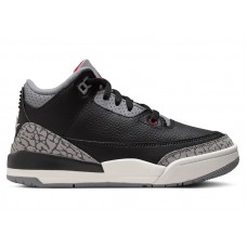 Детские кроссовки Jordan 3 Retro Black Cement (2024) (PS)