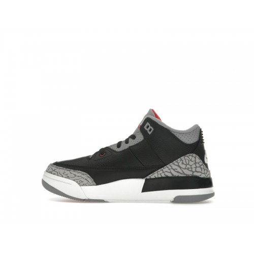 Air Jordan 3 Retro OG PS Black Cement 2024 - детская сетка размеров