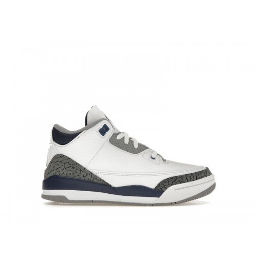 Кроссы Jordan 3 Retro Midnight Navy (PS) - детская сетка размеров