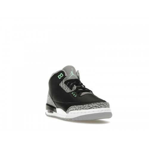 Кроссы Jordan 3 Retro Green Glow (GS) - подростковая сетка размеров