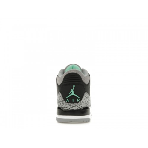 Кроссы Jordan 3 Retro Green Glow (GS) - подростковая сетка размеров