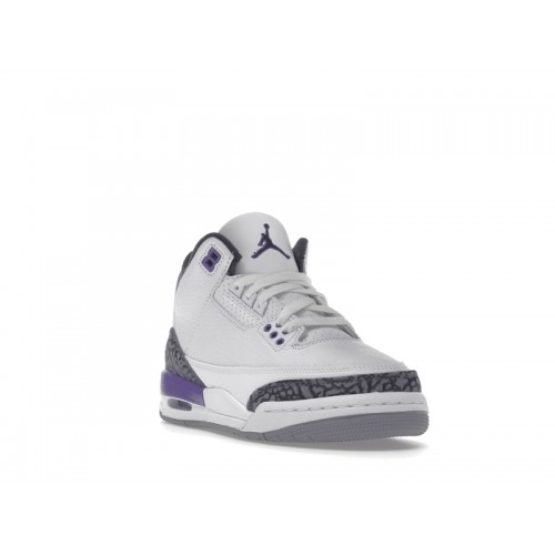 Кроссы Jordan 3 Retro Dark Iris (GS) - подростковая сетка размеров