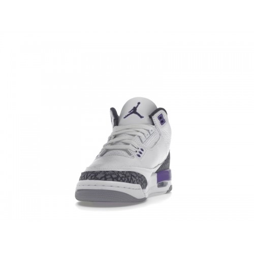 Кроссы Jordan 3 Retro Dark Iris (GS) - подростковая сетка размеров
