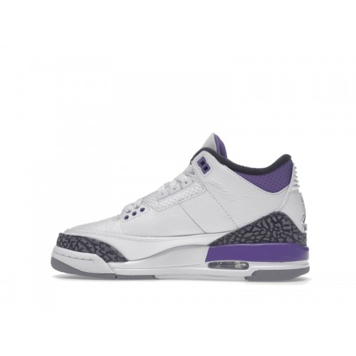 Кроссы Jordan 3 Retro Dark Iris (GS) - подростковая сетка размеров