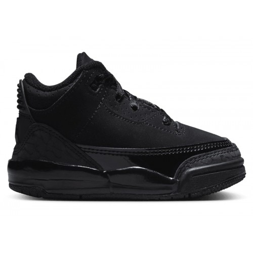 Кроссы Jordan 3 Retro Black Cat (2025) (TD) - детская сетка размеров