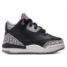 Кроссовки для малыша Jordan 3 Retro Black Cement (2024) (TD)