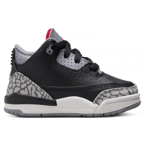 Кроссы Jordan 3 Retro Black Cement (2024) (TD) - детская сетка размеров