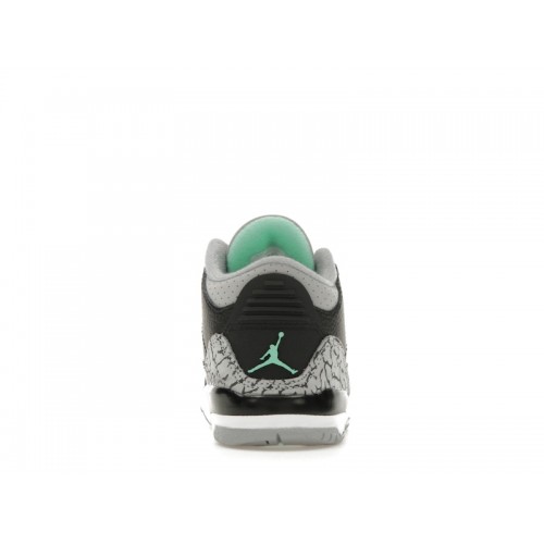 Кроссы Jordan 3 Retro Green Glow (TD) - детская сетка размеров