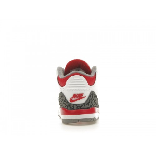 Кроссы Jordan 3 Retro Fire Red (2022) (TD) - детская сетка размеров