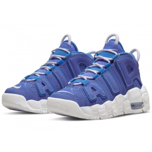 Кроссы Nike Air More Uptempo Battle Blue (PS) - детская сетка размеров