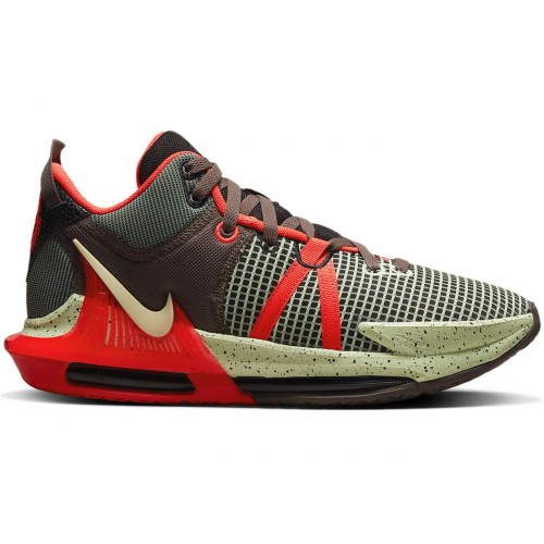 Кроссы Nike LeBron Witness 8 Bright Crimson Alligator - мужская сетка размеров
