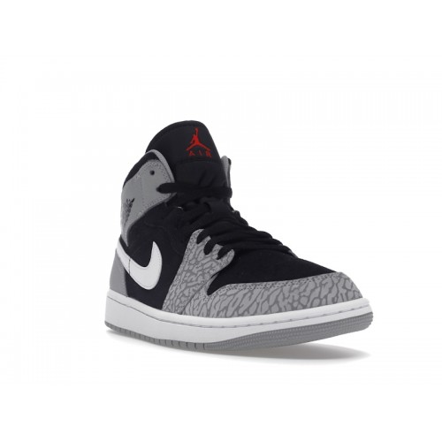 Кроссы Jordan 1 Mid SE Elephant Print - мужская сетка размеров