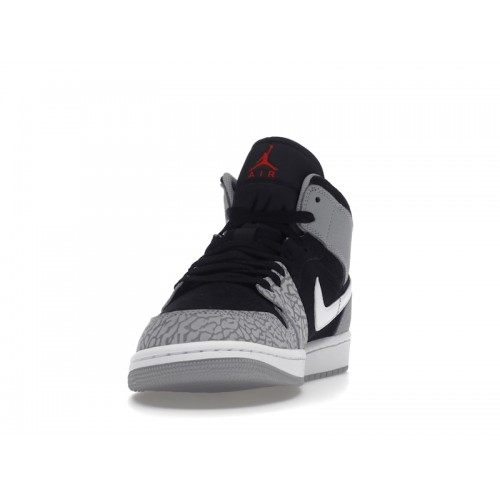 Кроссы Jordan 1 Mid SE Elephant Print - мужская сетка размеров