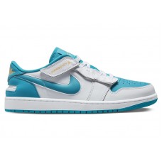Jordan 1 Low FlyEase White Aquatone Celestial Gold