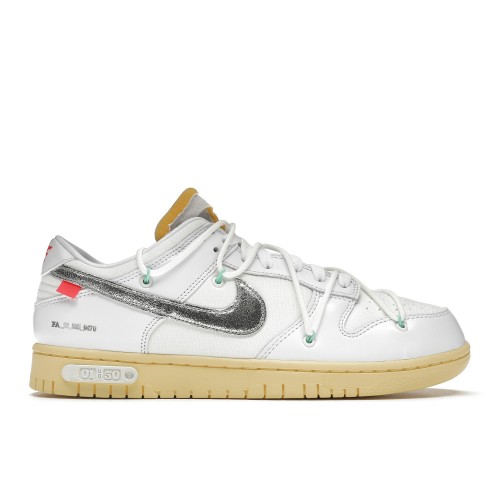 Кроссы Nike Dunk Low Off-White Lot 1 - мужская сетка размеров
