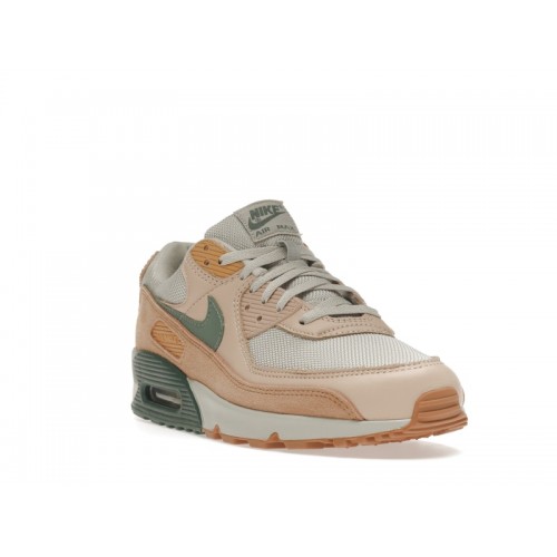 Nike Air Max 90 Premium Light Bone Dutch Green - мужская сетка размеров