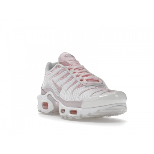 Кроссы Nike Air Max Plus White Pink (W) - женская сетка размеров