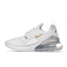 Женские Nike Air Max 270 White Metallic Gold (W)