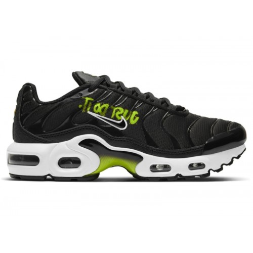Кроссы Nike Air Max Plus 1 Black Volt (GS) - подростковая сетка размеров