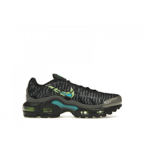 Кроссы Nike Air Max Plus Smoke Grey Lime Glow (GS) - подростковая сетка размеров