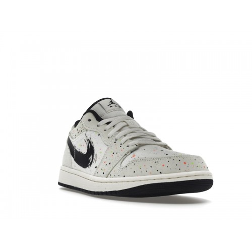 Кроссы Jordan 1 Low Brushstroke - мужская сетка размеров