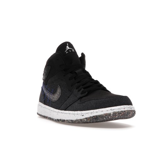 Кроссы Jordan 1 Mid Crater Black - мужская сетка размеров