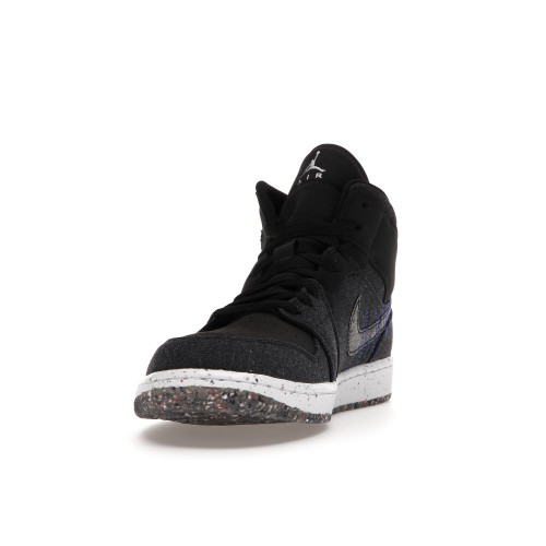 Кроссы Jordan 1 Mid Crater Black - мужская сетка размеров