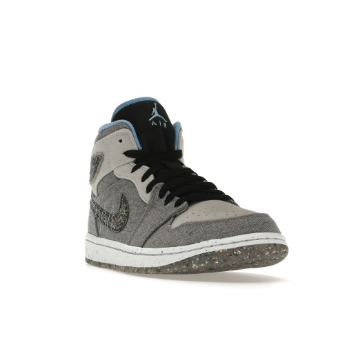 Кроссы Jordan 1 Mid Crater Grey University Blue - мужская сетка размеров