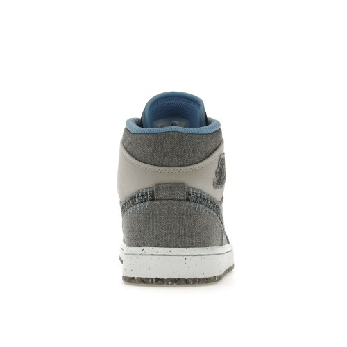 Кроссы Jordan 1 Mid Crater Grey University Blue - мужская сетка размеров