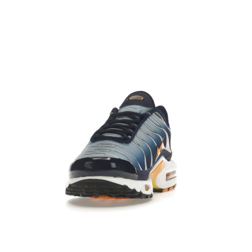Кроссы Nike Air Max Plus Sky Blue Laser Orange - мужская сетка размеров
