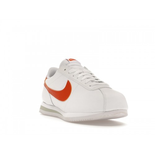 Кроссы Nike Cortez White Campfire Orange - мужская сетка размеров