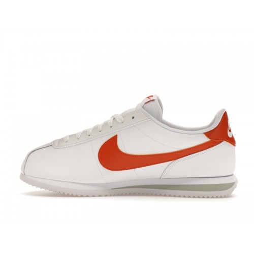 Кроссы Nike Cortez White Campfire Orange - мужская сетка размеров