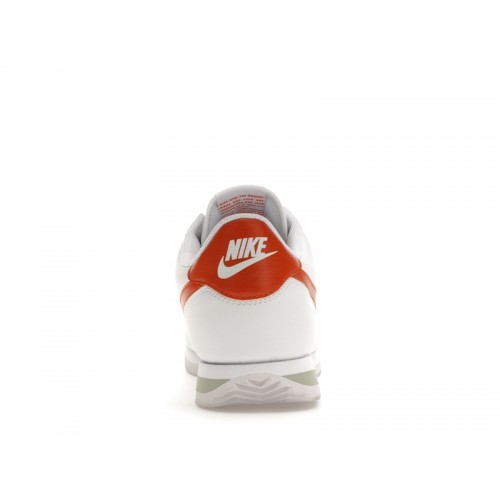 Кроссы Nike Cortez White Campfire Orange - мужская сетка размеров