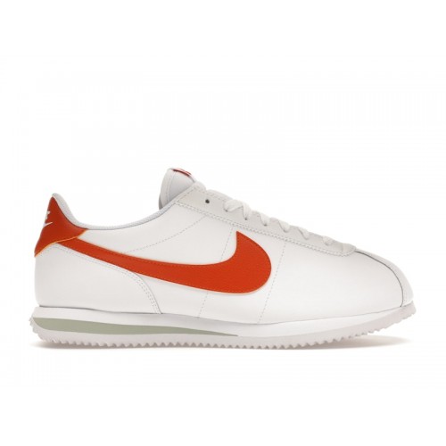 Кроссы Nike Cortez White Campfire Orange - мужская сетка размеров