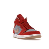 Jordan 1 Mid Denim Red