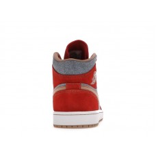 Jordan 1 Mid Denim Red