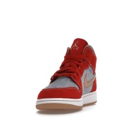 Подростковые Jordan 1 Mid Denim Red (GS)